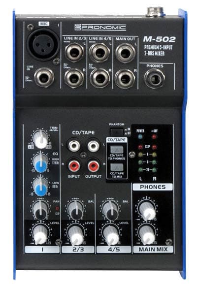 Pronomic M502 - Mikseta sa 1 mono i 2 stereo kanala