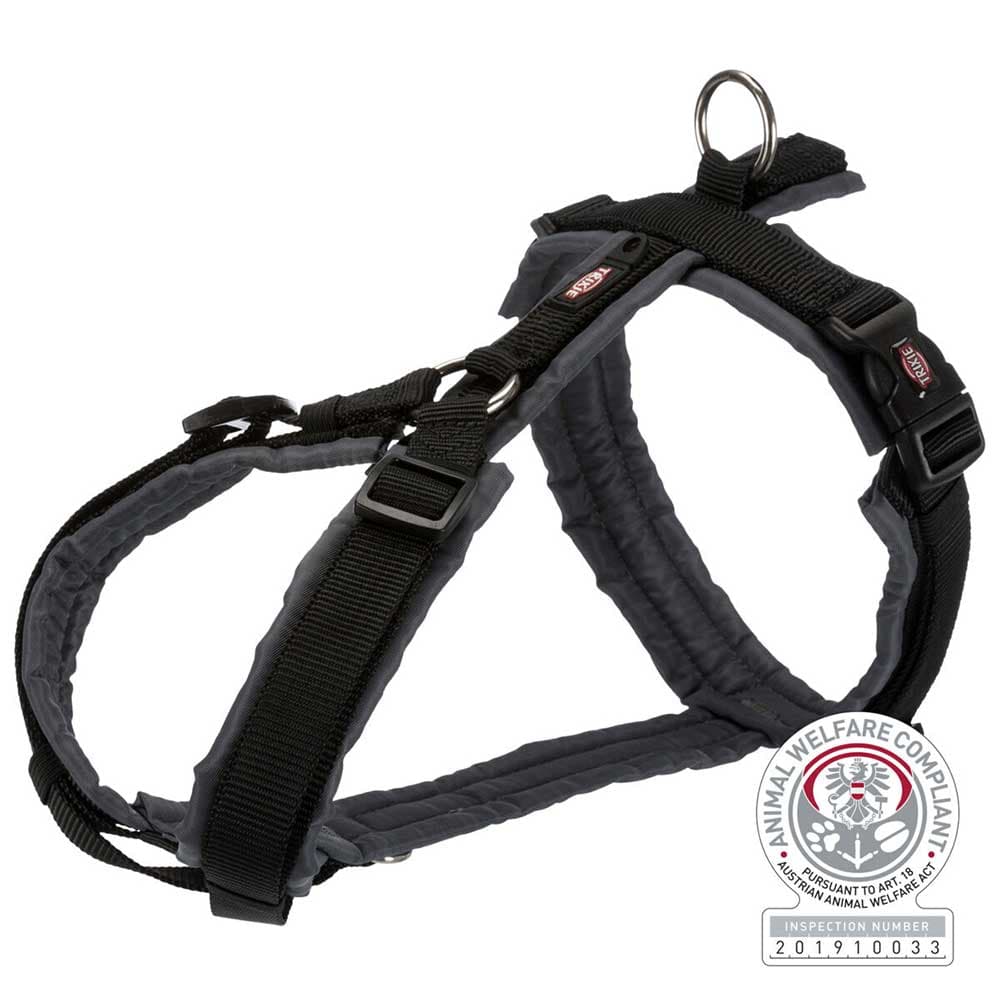 Am pojas za šetnju za pse veličina XL Premium Trekking black/graphite Trixie 1997501
