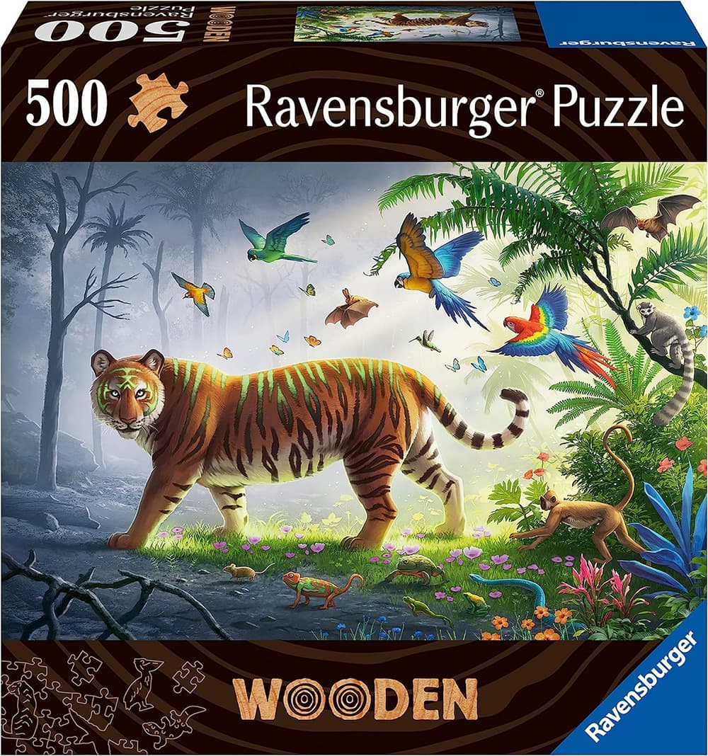 Drvene puzzle slagalica 500 delova za decu i odrasle Tigar Ravensburger 17514