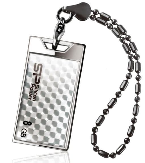 Silicon Power 8GB USB 2.0 Touch 851 Silver SP008GBUF2851V1S