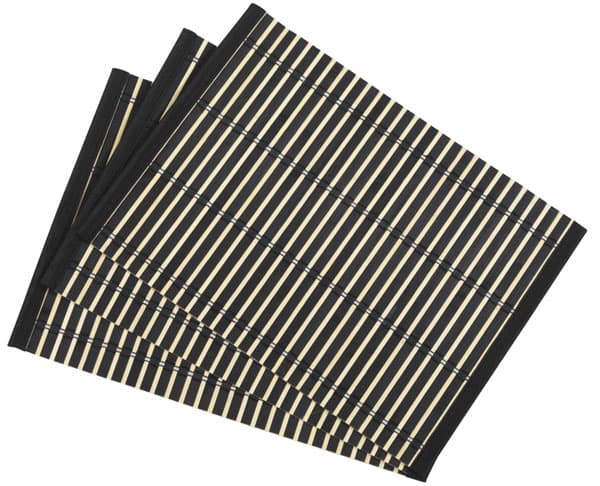 Stoni podmetači Gunna 33x45cm crna 4 komada