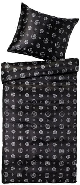 Satenska posteljina Lee 140x200 crna
