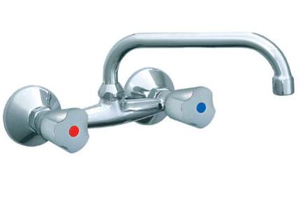 Rosan Keramic dvoručna baterija za sudoperu ili lavabo gornji izliv 200mm KK03101