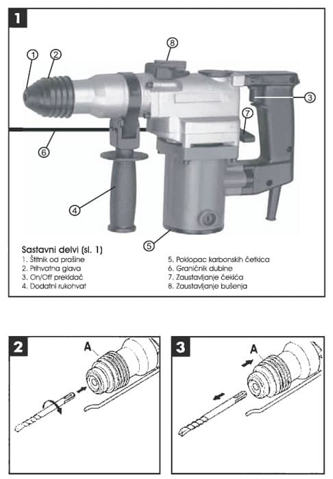 Elektropneumatska čekić bušilica Womax W-BH 850 - 71185001