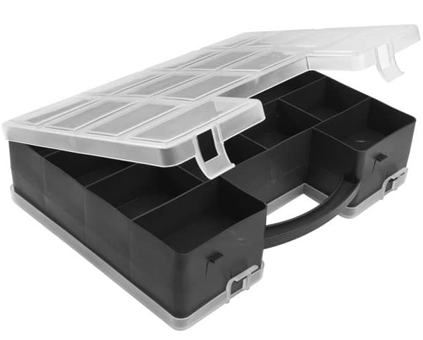 Dvostrana plastična kutija Antros 22x27x7cm sa pregradama