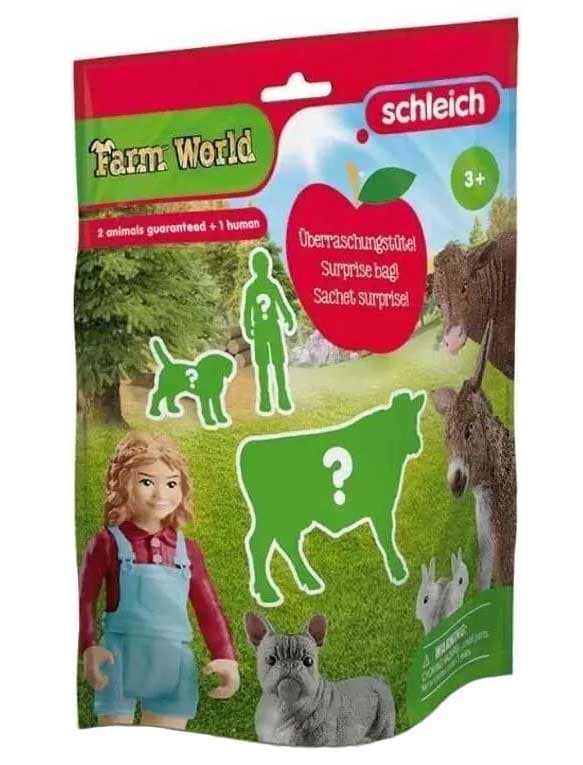 Schleich® Figure Domaće životinje Kesica iznenađenja - 2 životinje + čovek 88068