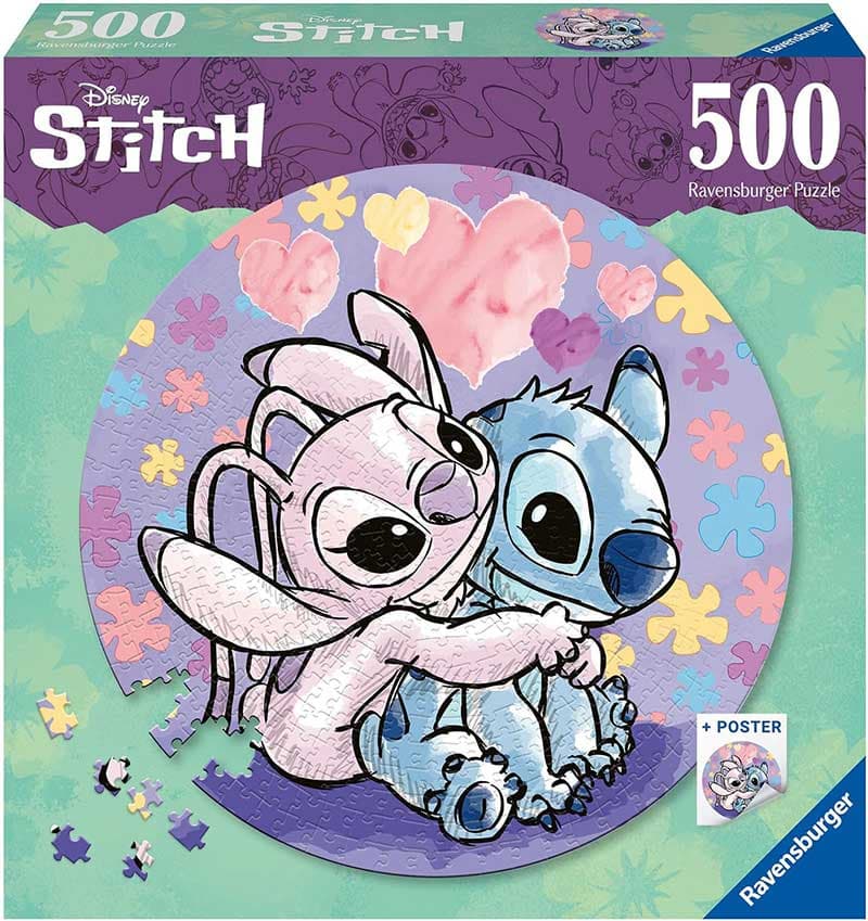 Puzzle 500 delova kružna Disney Stitch Ravensburger 17581