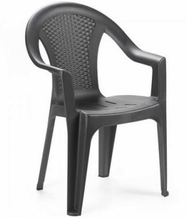Plastična Stolica Baštenska Moka 35456 Siva mat
