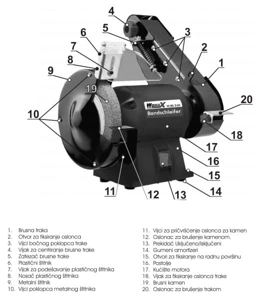 Kombinovani oštrač W-BS 240 72824068