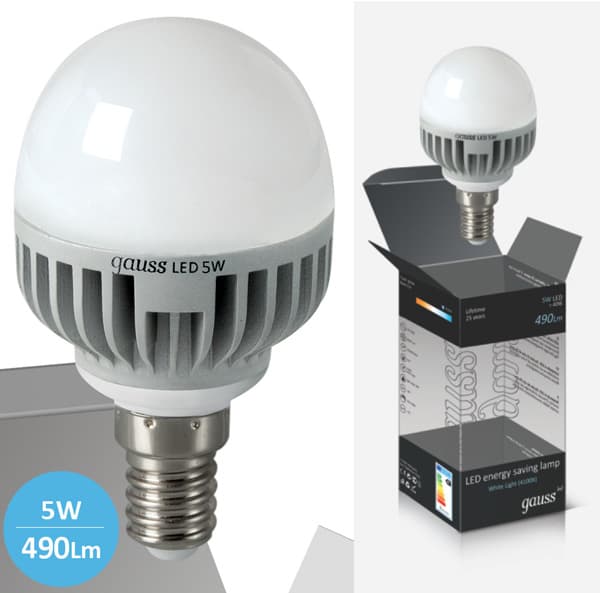 Štedljive LED sijalice 10 kom. Gauss E14 5W 220V 4100K EB105101205