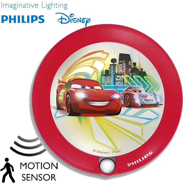 Lampa noćno svetlo sa senzorom pokreta Philips Disney Cars 71765/32/16