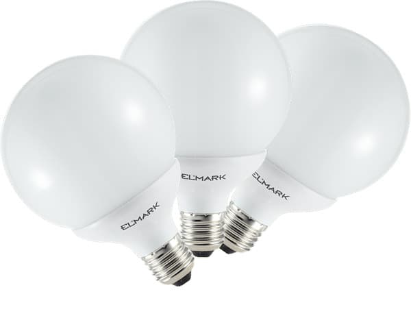 Štedljiva sijalica Elmark Globe 20W E27 6400K 99280095 3kom.