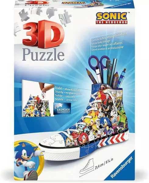 3D Puzzle slagalica 108 delova Patika Kutija za olovke Sonic Ravensburger 11593