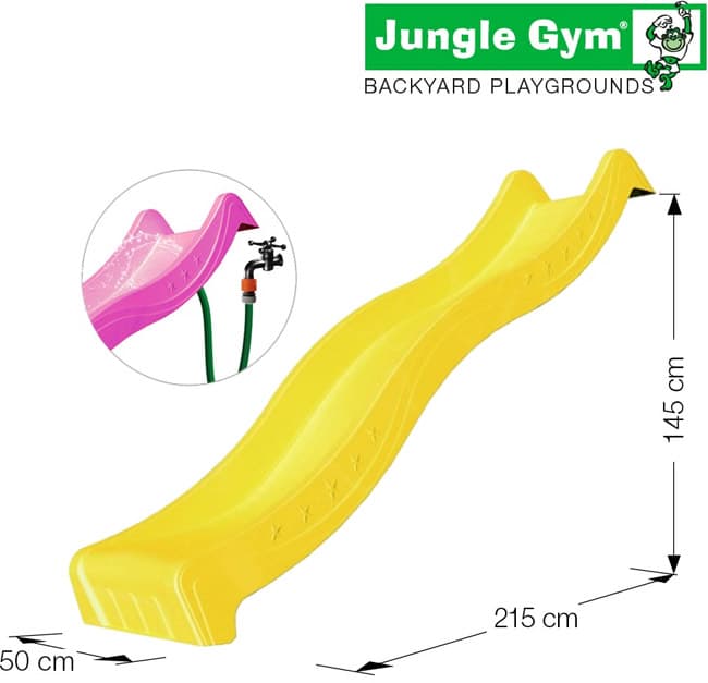 Vodeni Tobogan Spust 2.65 m - Jungle Gym Sa TUV Sertifikatom Yellow