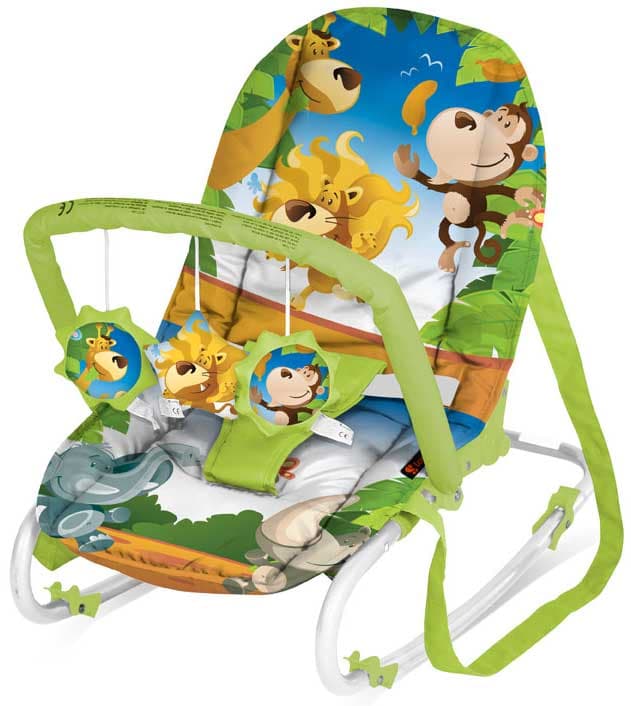 Bertoni Lorelli Bebi ležaljka - njihalica Top Relax XL Green Safari