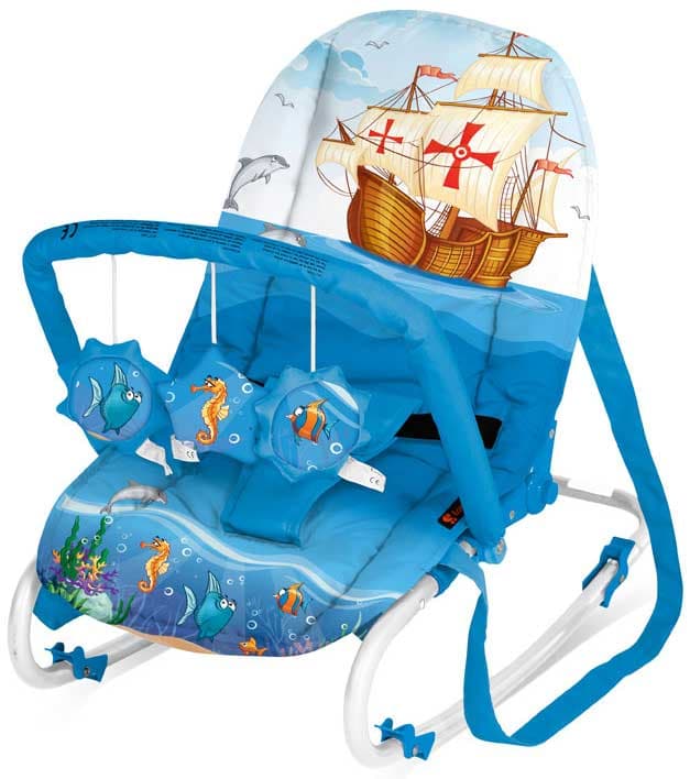 Bertoni Lorelli Bebi ležaljka - njihalica Top Relax XL Blue Ship