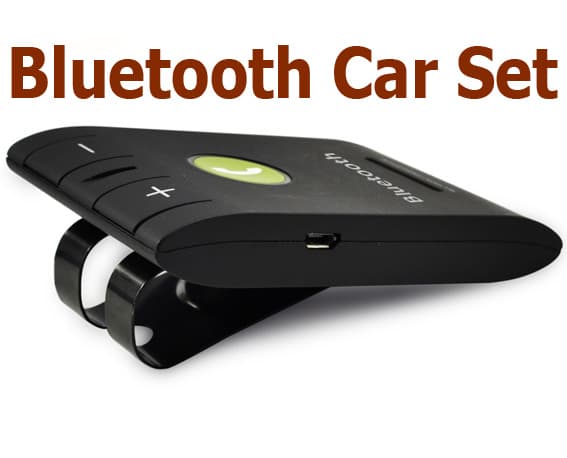Bluetooth bežični handsfree set za automobil 6E Crni