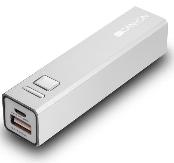 Pomoćna baterija za mobilne uređaje Canyon PowerBank 2600 CNE-CSPB26W