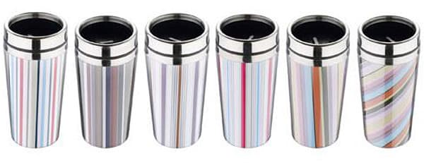 Bergner Termos čaša Stripes - model 5 0.4l Renberg RB-3013-5