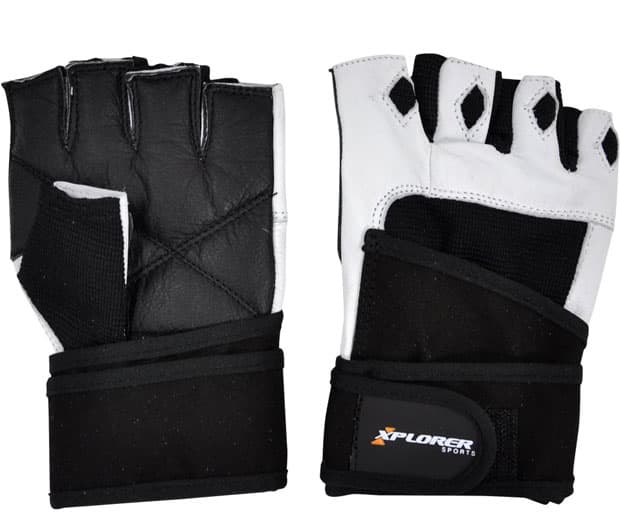Fitnes rukavice Xplorer bele koža XL 06652