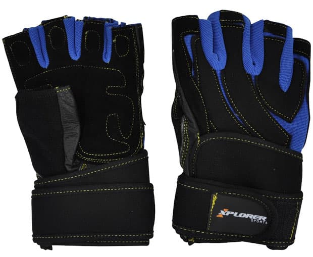 Fitnes rukavice Xplorer plave koža XL 06646