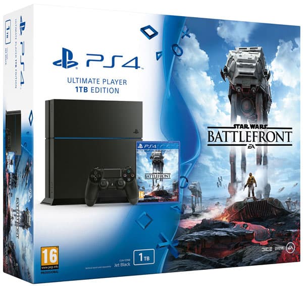 Sony Playstation 4 konzola PS4 1TB Bundle Star Wars Battlefront 024658