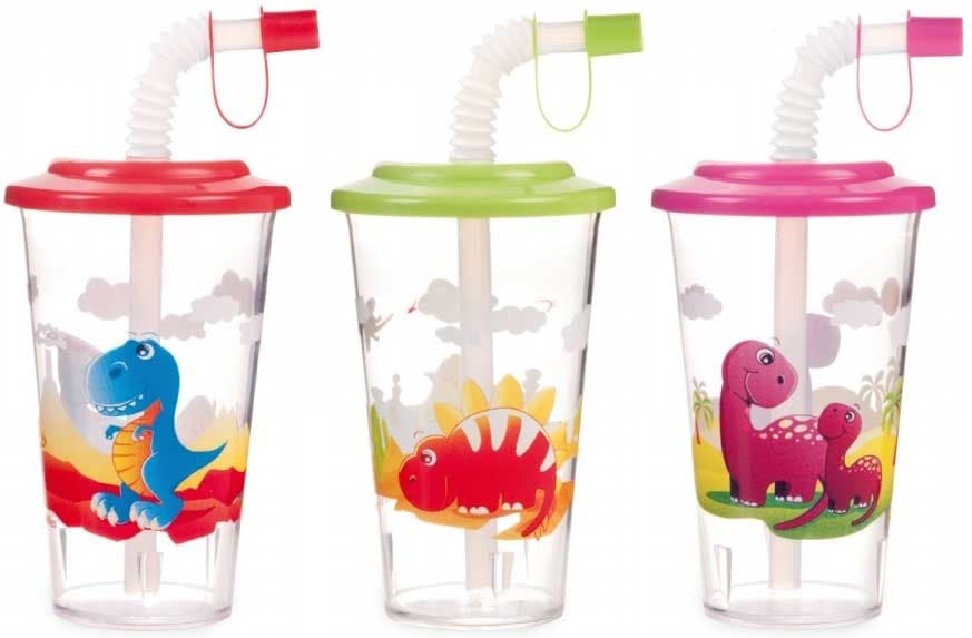 Canpol Čaša sa slamkom 320ml 12m+ Jakubek Dinosaurusi 4/112