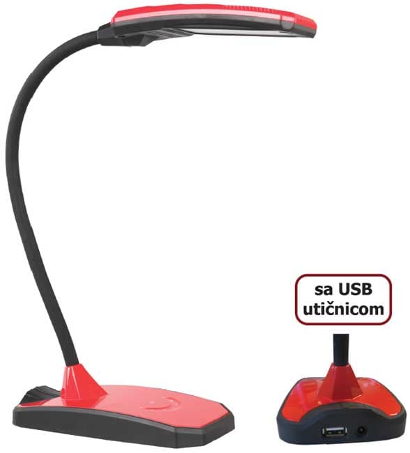 Stona LED lampa Elit+ ELL112 sa USB utičnicom
