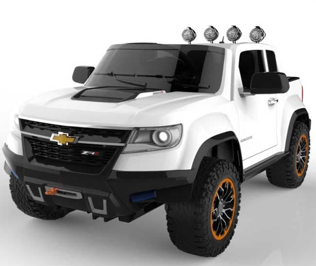 Automobil na akumulator Chevrolet beli