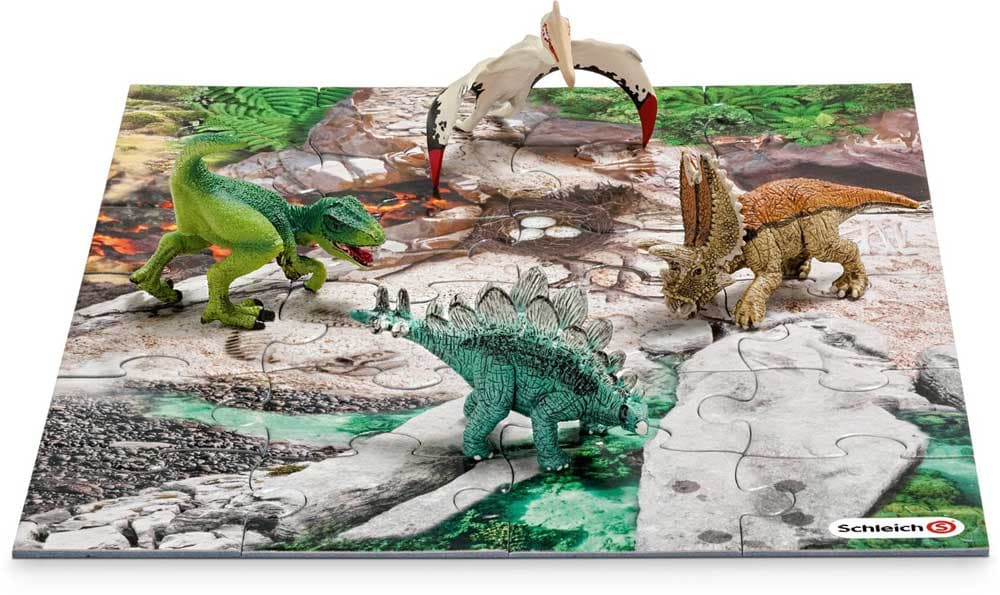 Schleich Figurice Dinosaurusi 4 kom.  na puzzle podlozi 42213