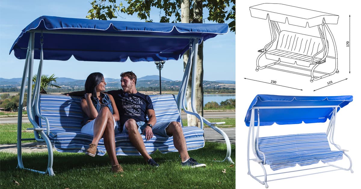 Baštenska Ljuljaška Trosed Crete Deluxe