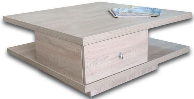 Klub sto Padova sonoma 90x90x40cm