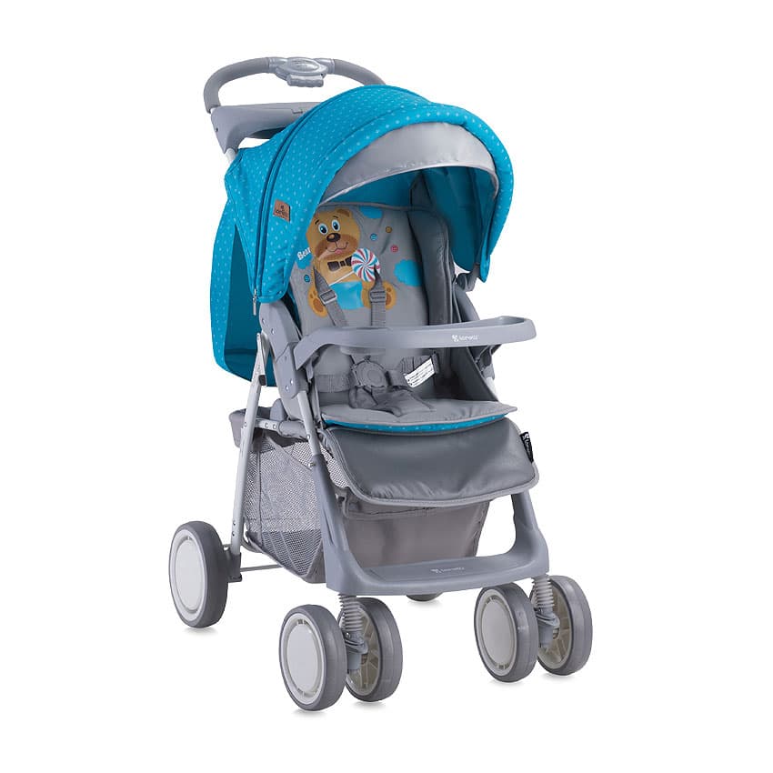 Lorelli Kolica za bebe 6m+ sa pokrivačem Foxy Blue Grey Hello Bear 10020521718A