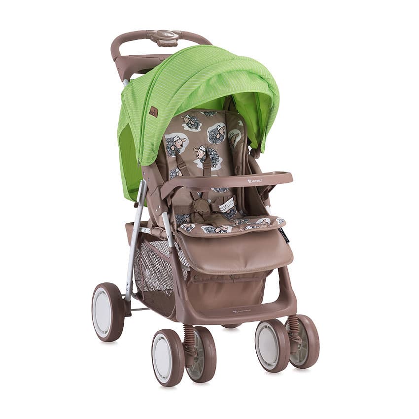 Lorelli Kolica za bebe 6m+ sa pokrivačem Foxy Beige Green Lambs 10020521732A