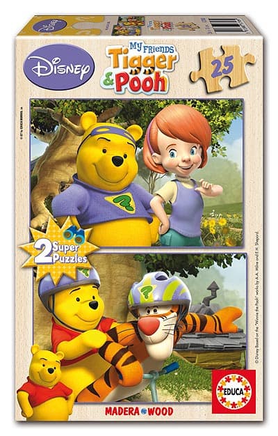 Drveni Puzzle Vini Pu, Tigar i Devojčica ED13708