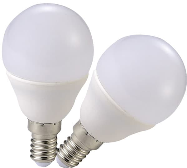 Dve LED sijalice lopta toplo bela 5W E14 LS-G45-WW-E14/5