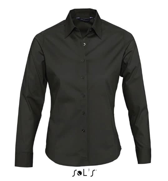 Ženska košulja sa dugim rukavima Sols Eden Black veličina S 17015