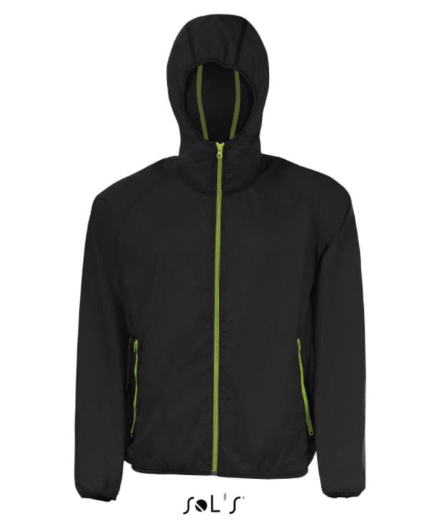 Sols Uniseks jakna vetrovka Shore Black veličina S 01169
