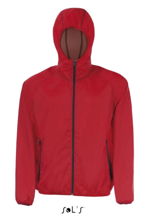 Sols Jakna vetrovka unisex Shore Red veličina XL 01169