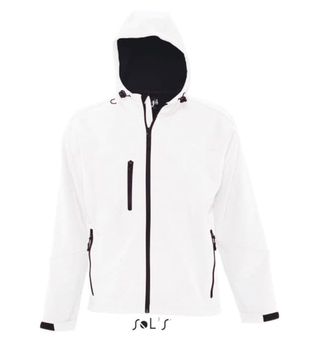 Sols Muška Softshell jakna sa kapuljačom Replay White veličina XS 46602
