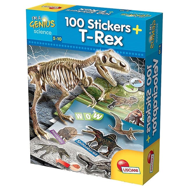 Mali Genije T-Rex i 100 stikera dinosaurusa Lisciani 35174