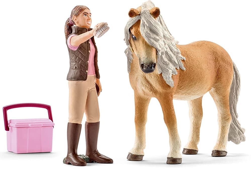 Schleich Figure Domaće životinje - Islandski poni - timarenje 41431