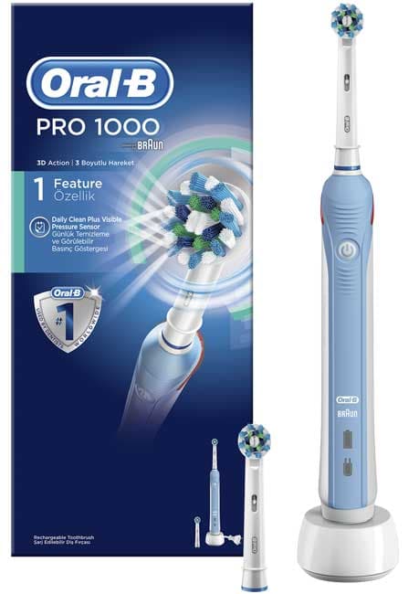 Oral-B Punjiva električna četkica za zube D20 PRO 1000 3D plus Refill 500275