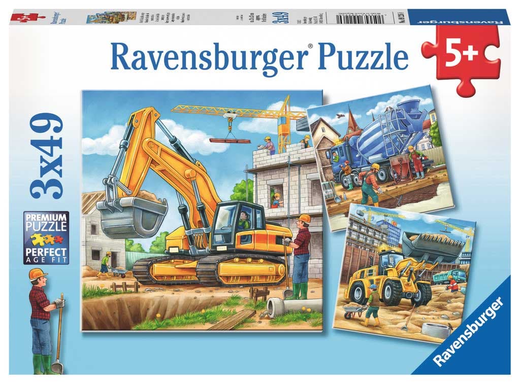 Ravensburger puzzle Dečije puzle - 3x49 - Large construction vehicles   3x49 delova RA09226