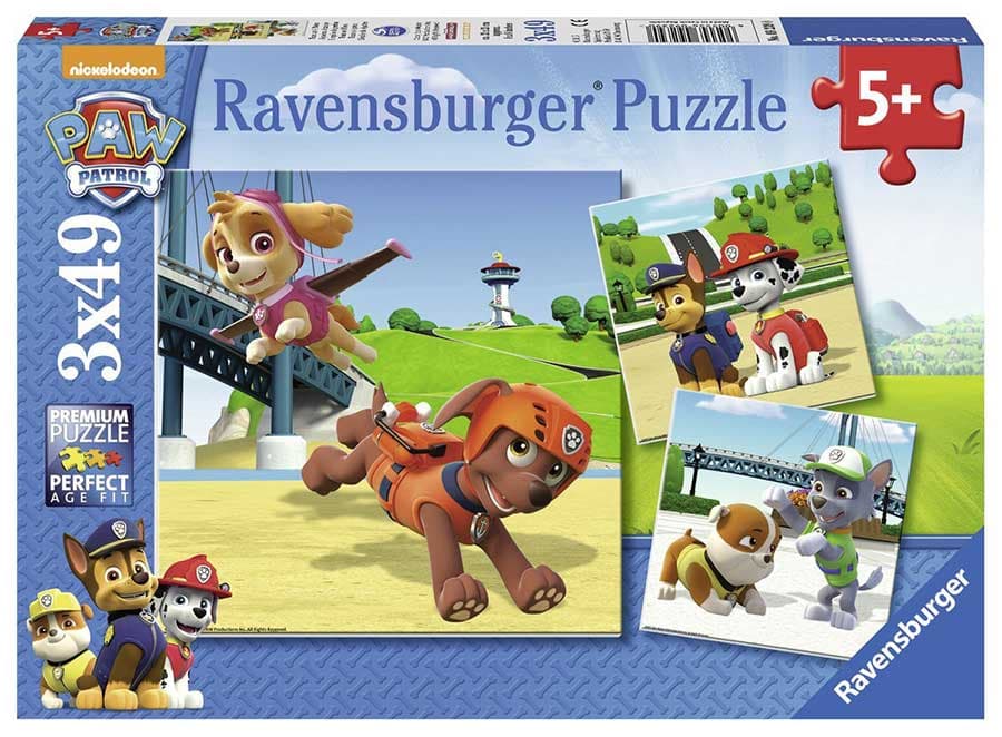 Ravensburger puzzle Dečije puzle - 3x49 - Paw Patrol - Tim na četiri šape 3x49 delova RA09239