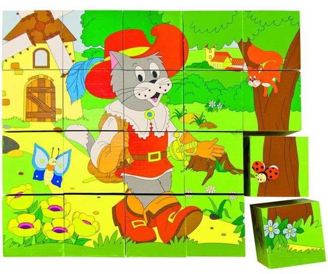WoodyLand Drvene puzzle kocke Bajke 90247