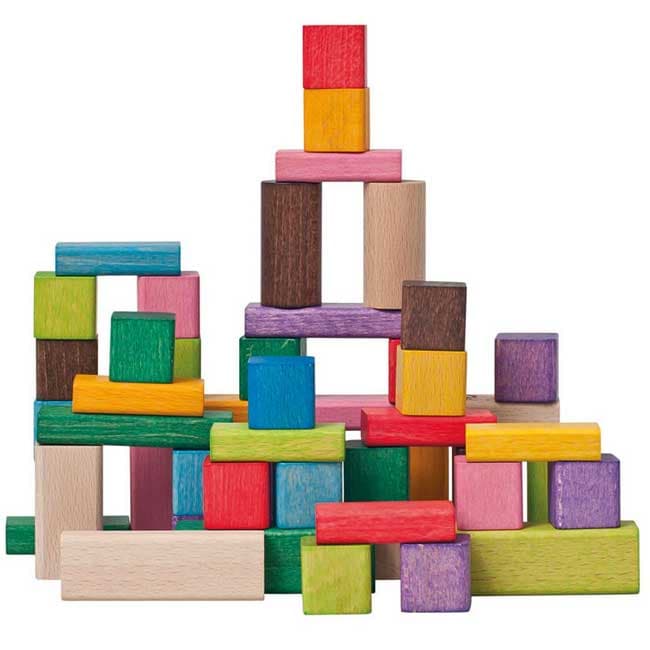 WoodyLand Drvene kocke 50 komada 90656