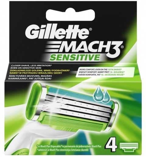 Gillette Mach3 Sensitive Četiri rezervne glave brijača 0501202