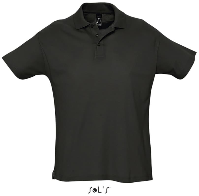 Sols Muška polo majica Summer II Black veličina XS 11342