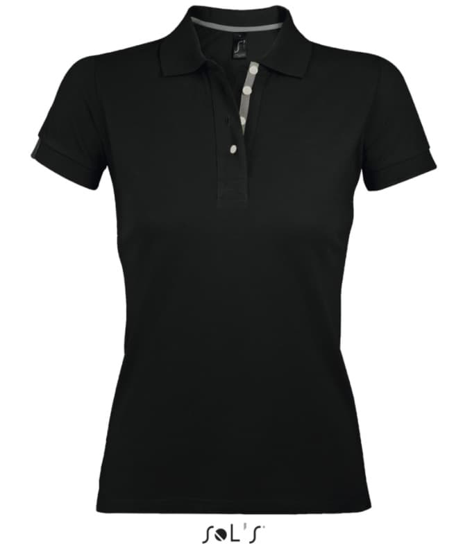 Sols Ženska majica sa kragnom i kratkim rukavima vel. L Portland Women Black 00575